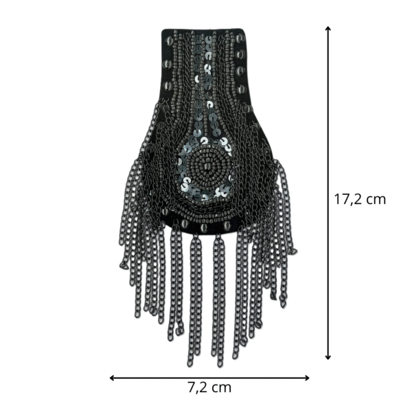 Epaulettes frange en métal modèle 1 – Image 2