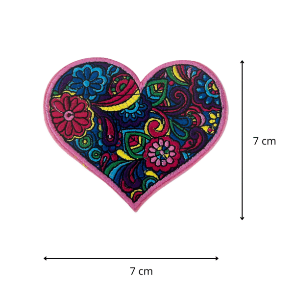 Ecusson thermocollant Cœur rose