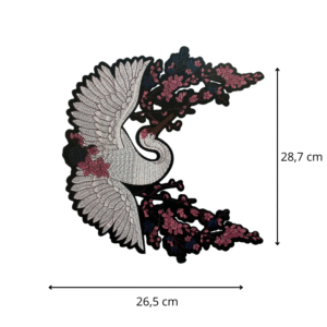 Ecusson thermocollant Oiseau rose XL