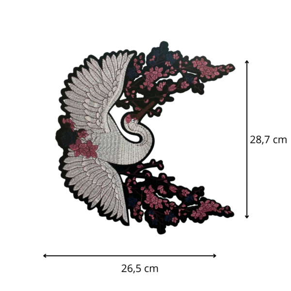Ecusson thermocollant Oiseau rose XL