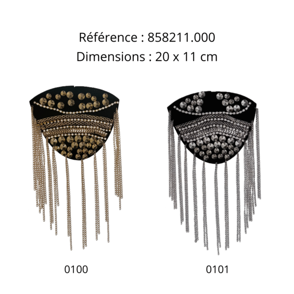 Epaulettes frange en métal modèle 3