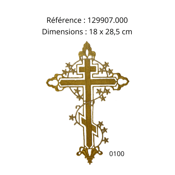 Motif thermocollant brodé Grande croix