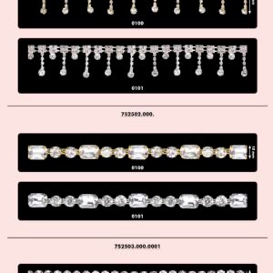 Applique STRASS au mètre en cristal véritable