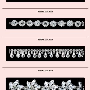 Applique STRASS au mètre en cristal véritable