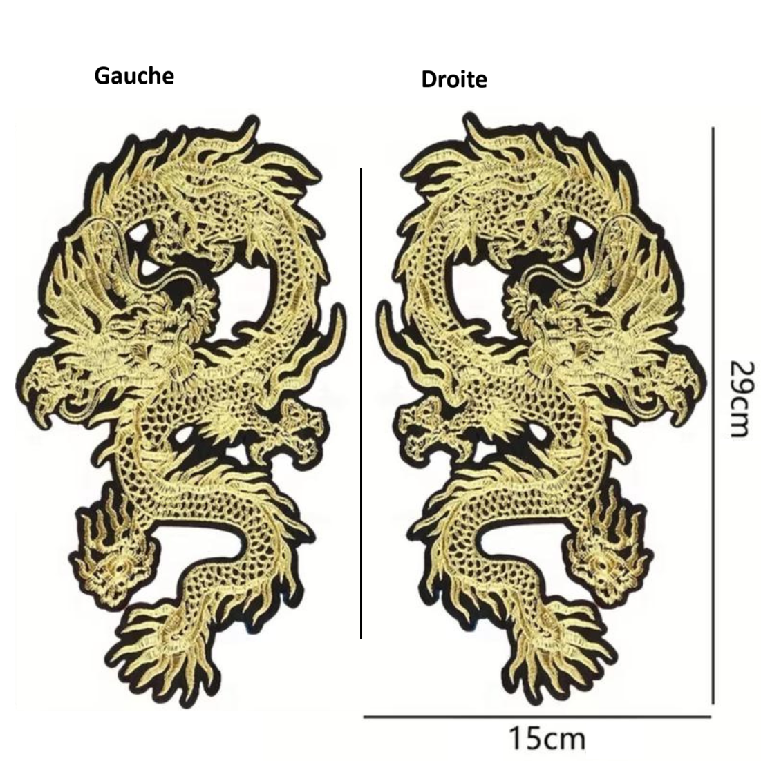 Patch thermocollant Dragon Doré