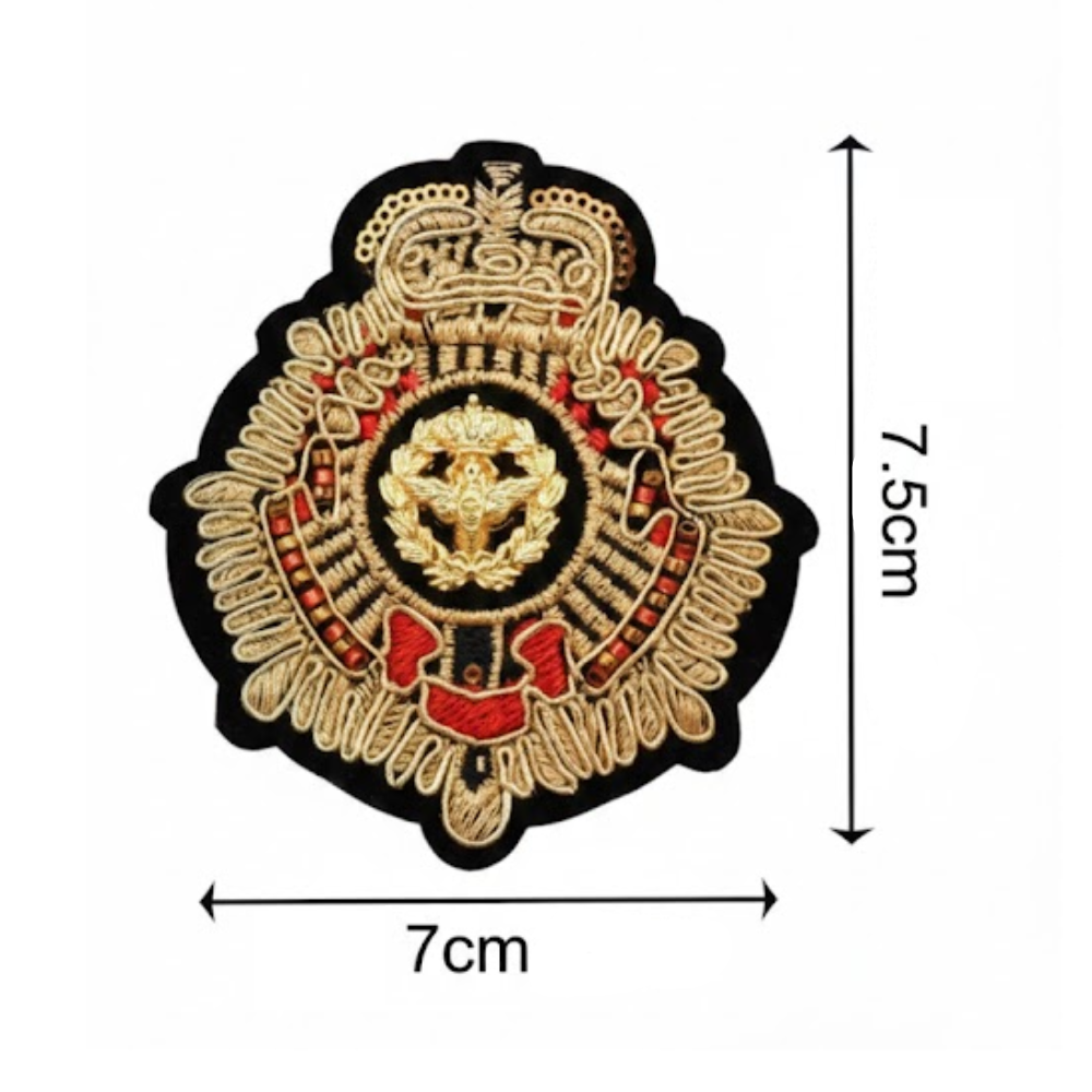 Écusson Thermocollant Médaillon Baroque Or Rouge