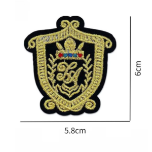 Écusson Thermocollant Blason Royal Or