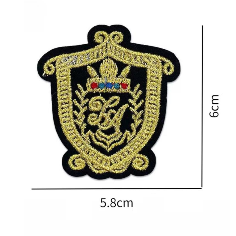 Écusson Thermocollant Blason Royal Or