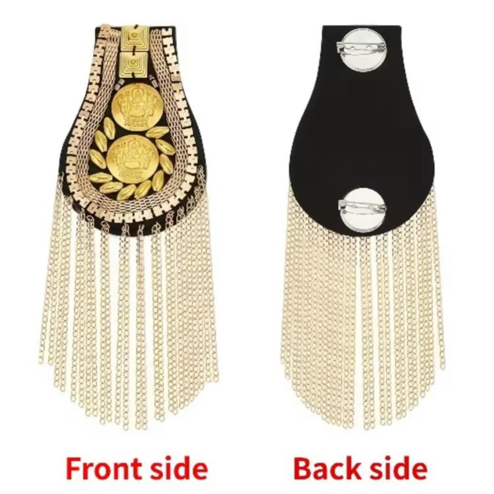 Broche Décorative Chaînes Dorées