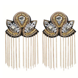 Épaulettes Perlées à Franges Dorées