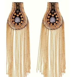 Épaulettes Goutte Perlées à Franges