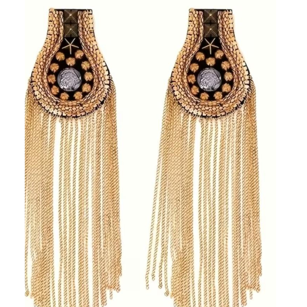 Épaulettes Goutte Perlées à Franges