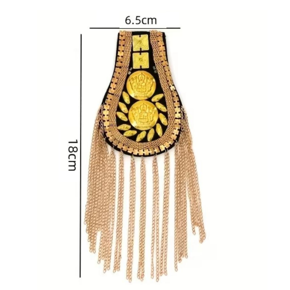 Épaulette Dorée à Chaînes