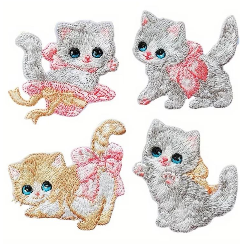 Lot Écussons Thermocollants Chatons