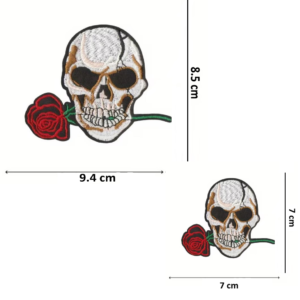 Écusson Thermocollant Tête de Mort Rose