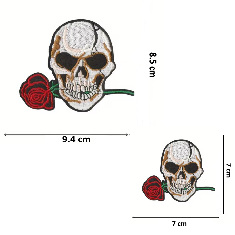 Écusson Thermocollant Tête de Mort Rose