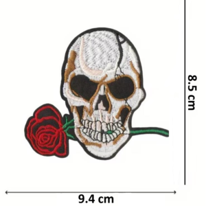 Écusson Thermocollant Tête de Mort Rose