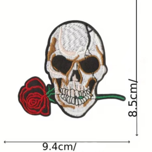 Écusson Thermocollant Tête de Mort Rose