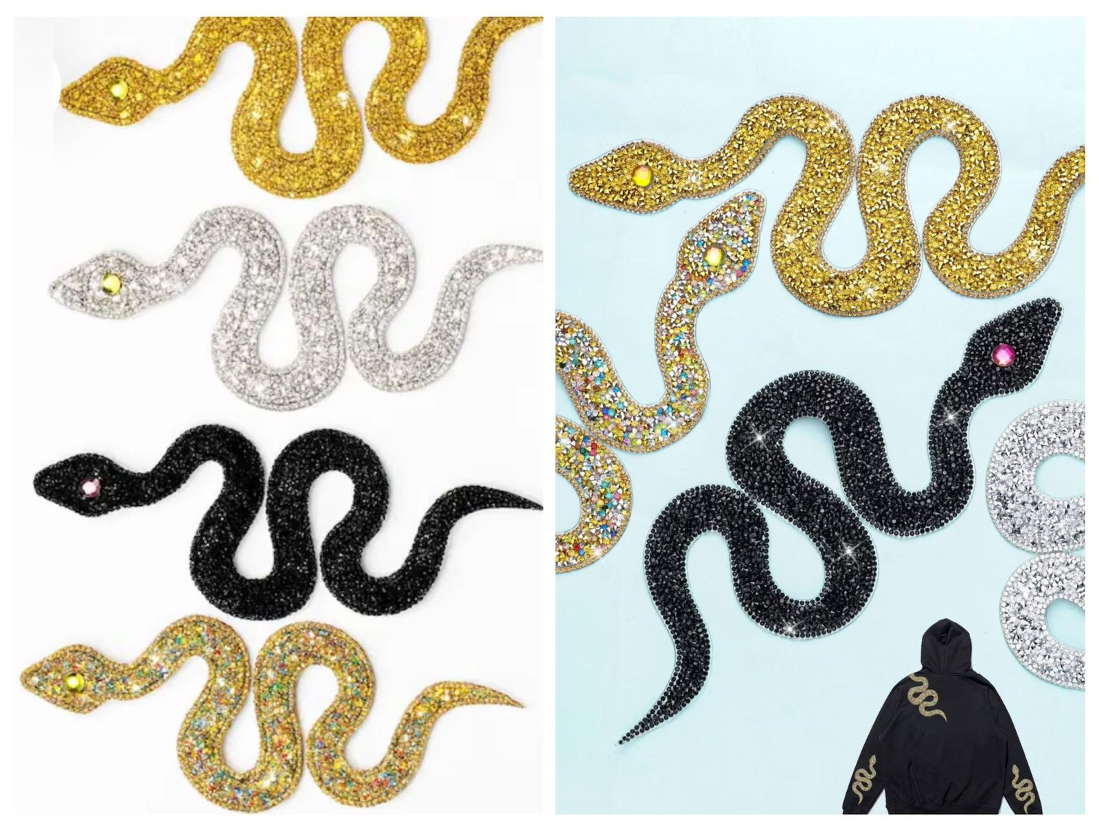 Applique STRASS thermocollante SERPENT – Image 2