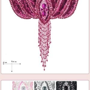 Applique STRASS brodé à coudre lotus