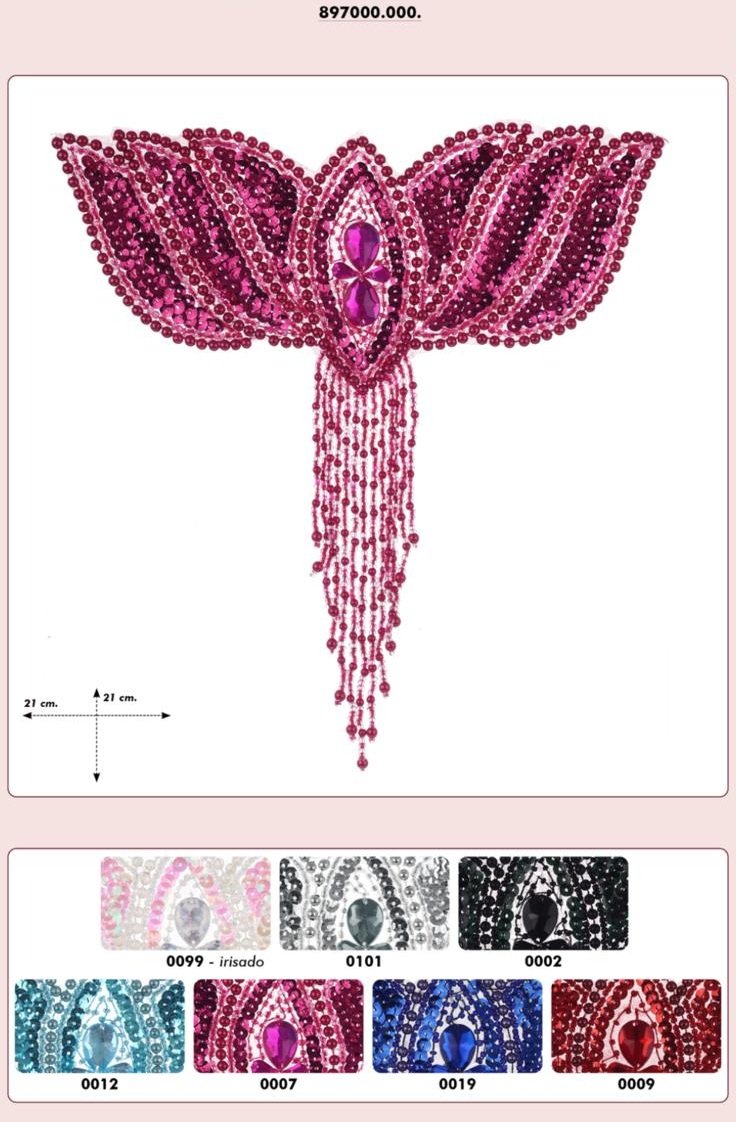 Applique STRASS brodé à coudre lotus