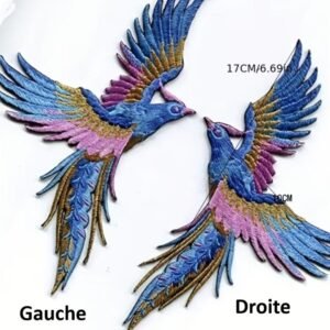 Écusson thermocollant oiseau brodé