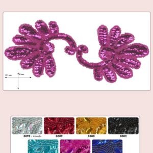 Applique STRASS brodé à coudre motif floral