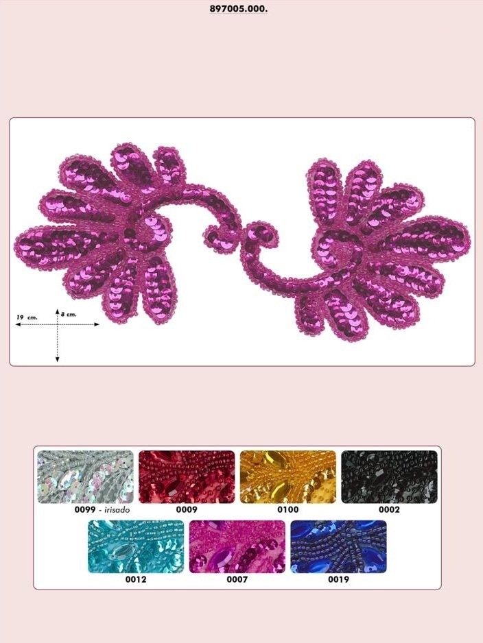 Applique STRASS brodé à coudre motif floral