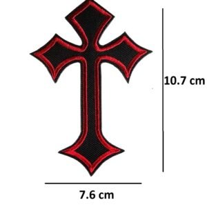 Patch thermocollant croix rouge et noire