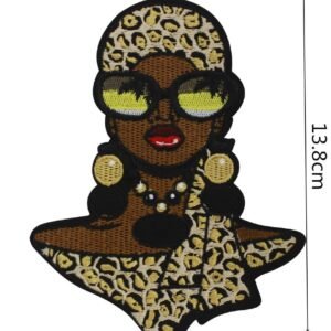 Patch thermocollant femme léopard avec lunettes