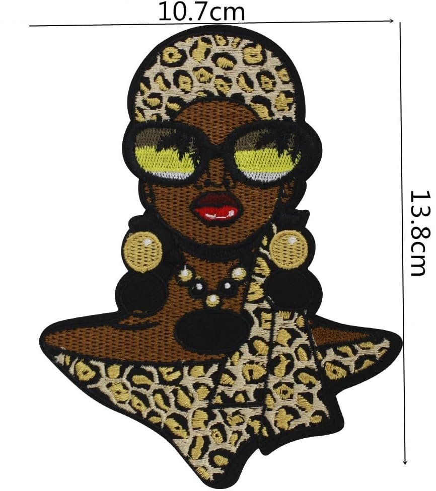 Patch thermocollant femme léopard avec lunettes