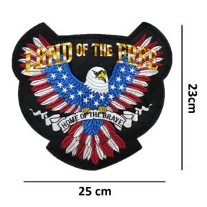 Écusson thermocollant aigle brodé grand format