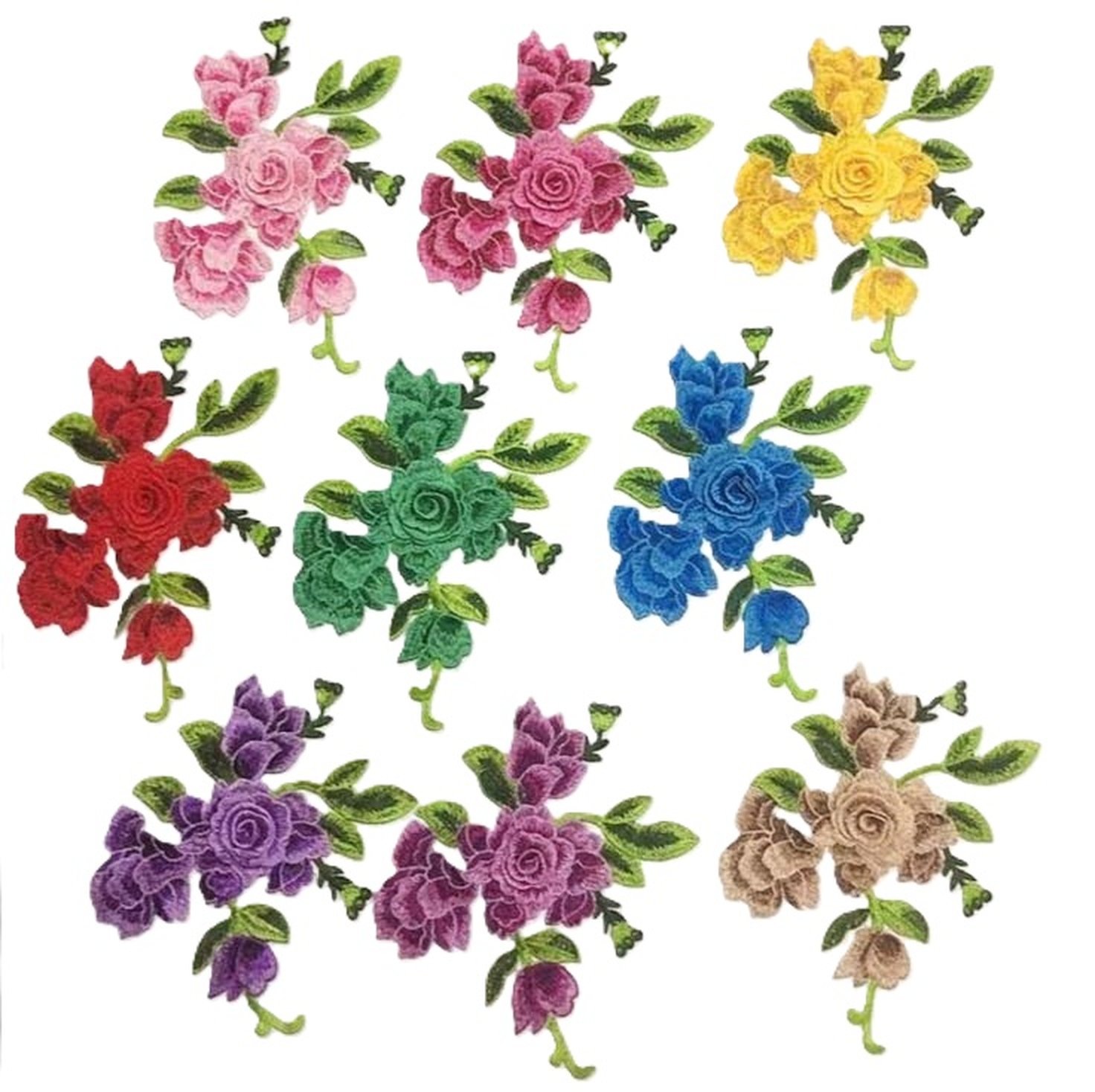 Belle fleur brodé à coller ou a coudre