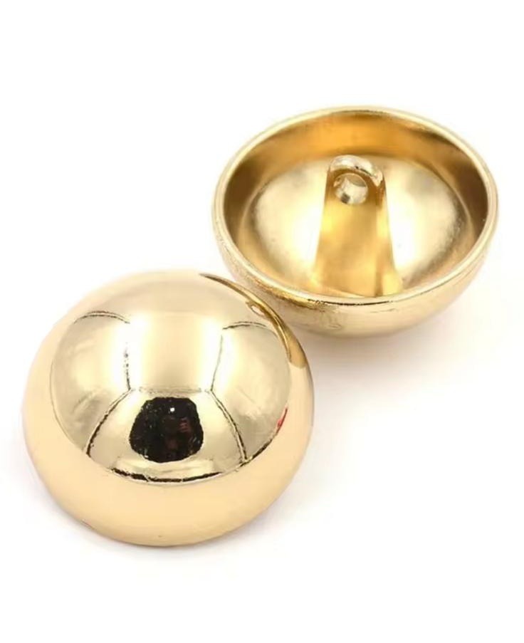 Bouton boule doré inoxydable